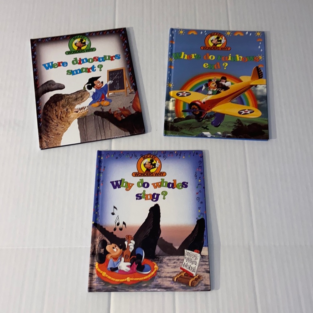 Three Vintage Disney Mickey Wonders Why Children’s Books